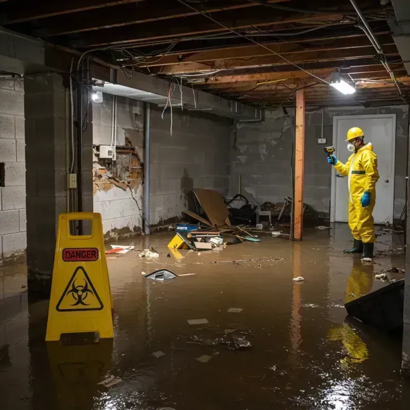 Flooded Basement Electrical Hazard in Beaver County, OK Property